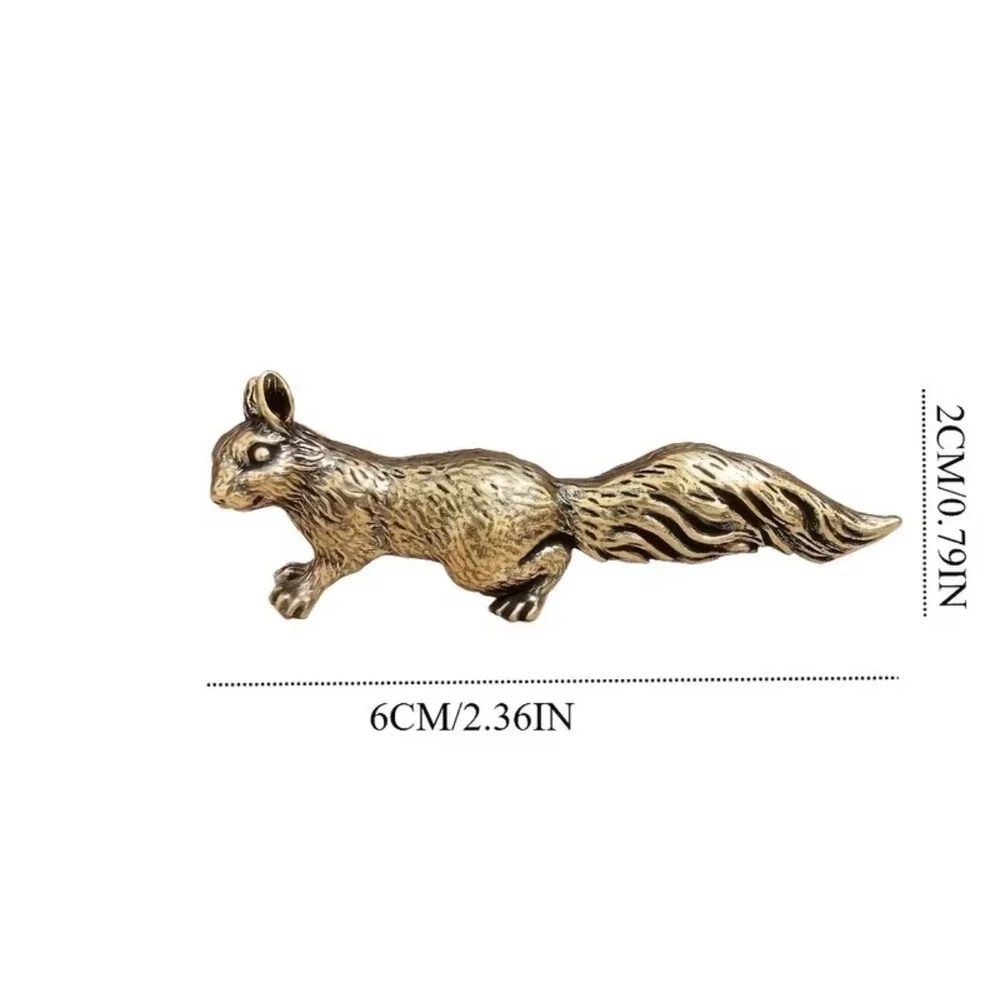 Brass Squirrel Figure Vintage Style Miniature New